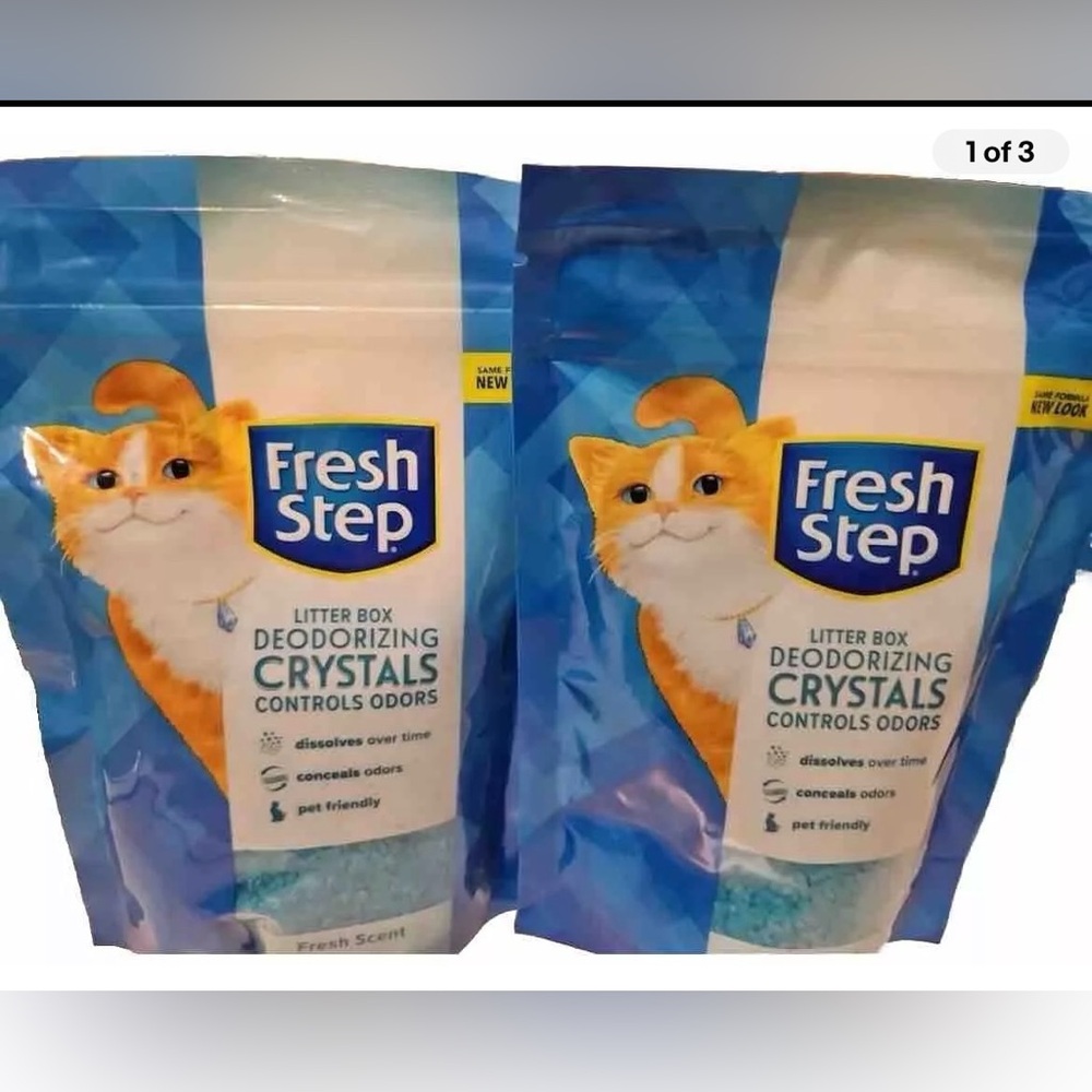 2 Bags of Fresh Step Deodorizing Crystals 15oz Fresh Scent *Brand New & Sealed*
